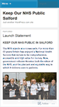 Mobile Screenshot of keepournhspublicsalford.wordpress.com