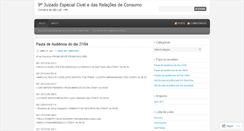 Desktop Screenshot of 9juizadoespecial.wordpress.com