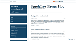 Desktop Screenshot of burchlawfirm.wordpress.com