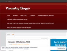 Tablet Screenshot of pamunkeyblogger.wordpress.com