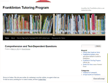 Tablet Screenshot of franklintontutoringprogram.wordpress.com