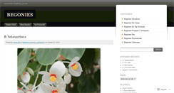 Desktop Screenshot of begonies.wordpress.com