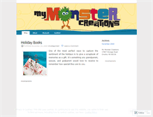 Tablet Screenshot of mymonstercreations.wordpress.com