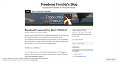Desktop Screenshot of freedomsfrontier.wordpress.com