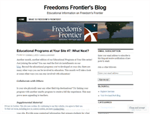 Tablet Screenshot of freedomsfrontier.wordpress.com