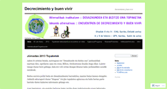 Desktop Screenshot of decrecimientoybuenvivir.wordpress.com