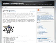 Tablet Screenshot of dodgekeyprogramming.wordpress.com
