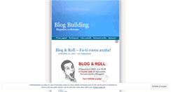 Desktop Screenshot of blogbuilding.wordpress.com