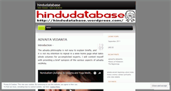 Desktop Screenshot of hindudatabase.wordpress.com