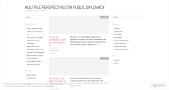 Desktop Screenshot of perspectivesofpublicdiplomacy.wordpress.com