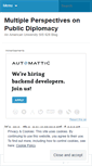 Mobile Screenshot of perspectivesofpublicdiplomacy.wordpress.com