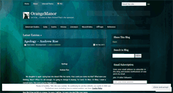 Desktop Screenshot of orangemanor.wordpress.com