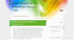 Desktop Screenshot of frenchcompoundprepositionsaualalaux.wordpress.com