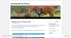 Desktop Screenshot of learningwithmyhorses.wordpress.com