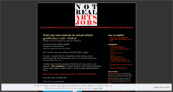 Desktop Screenshot of notrealartsjobs.wordpress.com