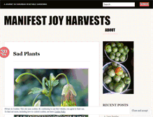 Tablet Screenshot of manifestjoyharvests.wordpress.com