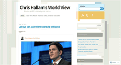 Desktop Screenshot of chrishallamworldview.wordpress.com