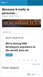 Mobile Screenshot of becauseitreallyispersonal.wordpress.com