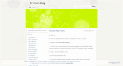 Desktop Screenshot of kristingauta.wordpress.com