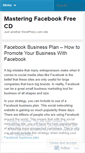 Mobile Screenshot of masteringfbfreecd.wordpress.com