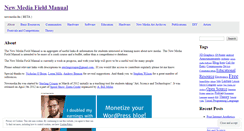 Desktop Screenshot of newmediafieldmanual.wordpress.com