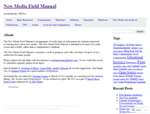 Tablet Screenshot of newmediafieldmanual.wordpress.com