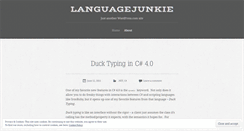 Desktop Screenshot of languagejunkie.wordpress.com