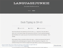 Tablet Screenshot of languagejunkie.wordpress.com
