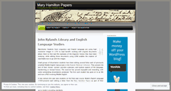 Desktop Screenshot of maryhamiltonpapers.wordpress.com