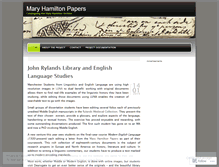 Tablet Screenshot of maryhamiltonpapers.wordpress.com