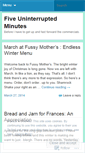 Mobile Screenshot of fiveuninterruptedminutes.wordpress.com