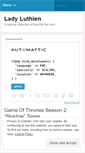 Mobile Screenshot of ladyluthien.wordpress.com