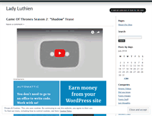 Tablet Screenshot of ladyluthien.wordpress.com
