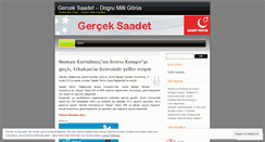 Desktop Screenshot of gerceksaadet.wordpress.com