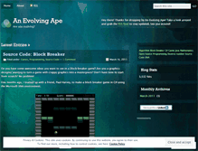 Tablet Screenshot of evolvingape.wordpress.com
