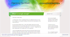 Desktop Screenshot of doorsareopening.wordpress.com