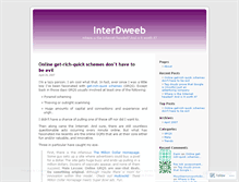 Tablet Screenshot of interdweeb.wordpress.com