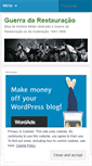 Mobile Screenshot of guerradarestauracao.wordpress.com