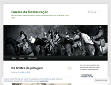 Tablet Screenshot of guerradarestauracao.wordpress.com