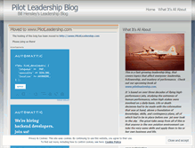 Tablet Screenshot of pilotleadership.wordpress.com