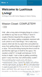 Mobile Screenshot of lushiousliving.wordpress.com