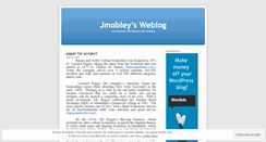 Desktop Screenshot of jmobley.wordpress.com