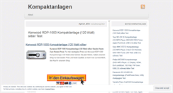 Desktop Screenshot of kompaktanlagentest.wordpress.com