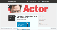 Desktop Screenshot of lancebakeractor.wordpress.com