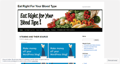 Desktop Screenshot of eatrightbloodtype.wordpress.com