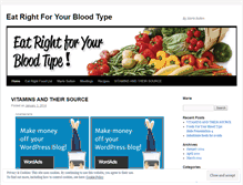 Tablet Screenshot of eatrightbloodtype.wordpress.com