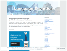 Tablet Screenshot of languageevolution.wordpress.com