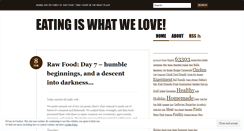 Desktop Screenshot of eatingiswhatwelove.wordpress.com