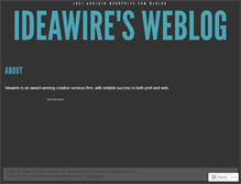 Tablet Screenshot of ideawire.wordpress.com