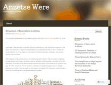 Tablet Screenshot of anzetsewere.wordpress.com